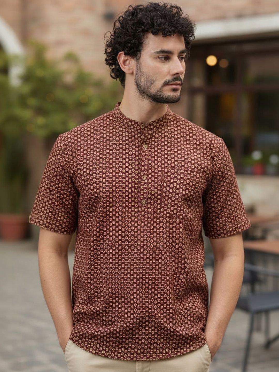 Cot'N Soft Geometric Printed Thread Work Kurta