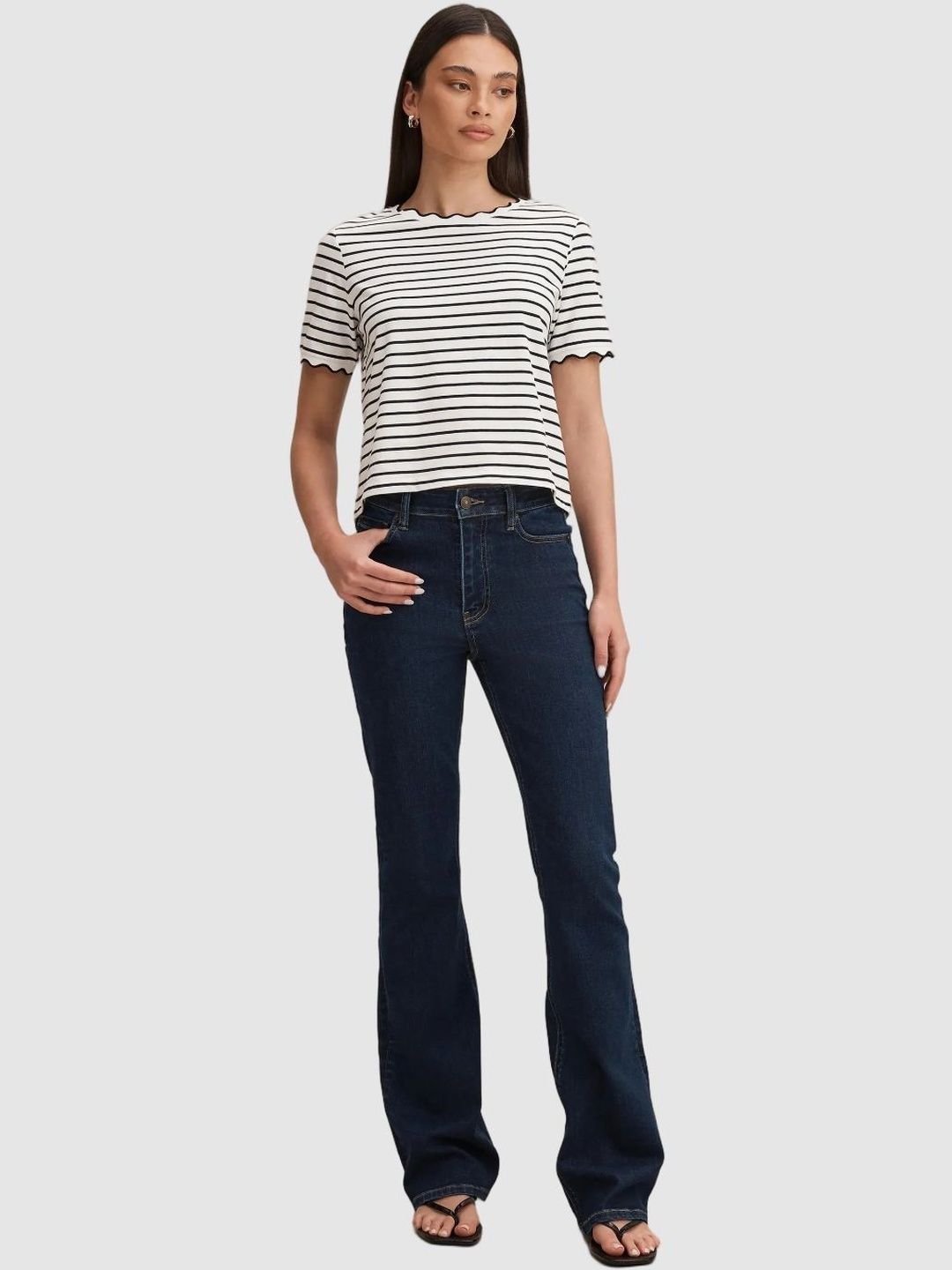 Bootcut Mid-Rise Stretchable Jeans