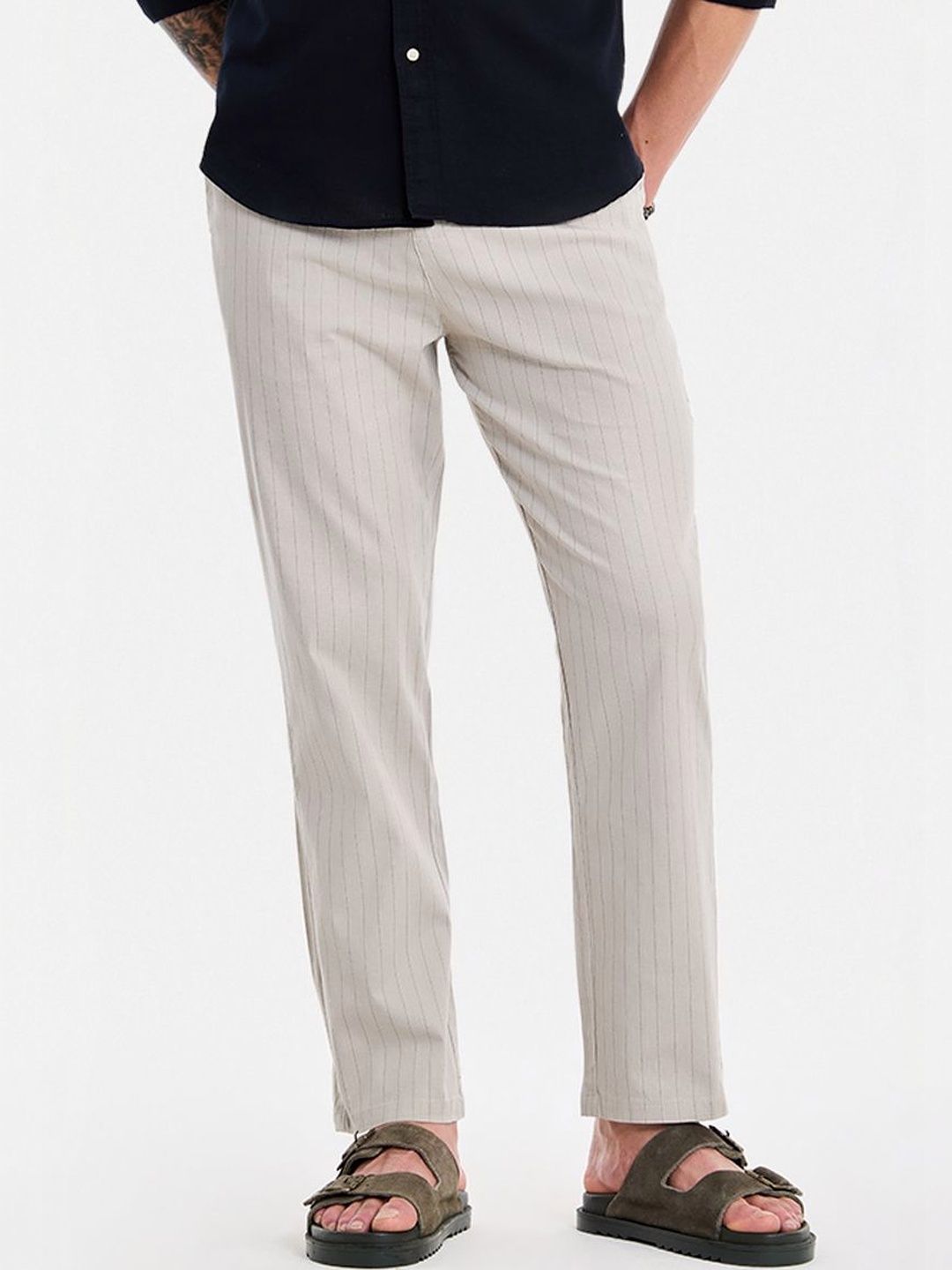 Snitch Men Striped Trousers