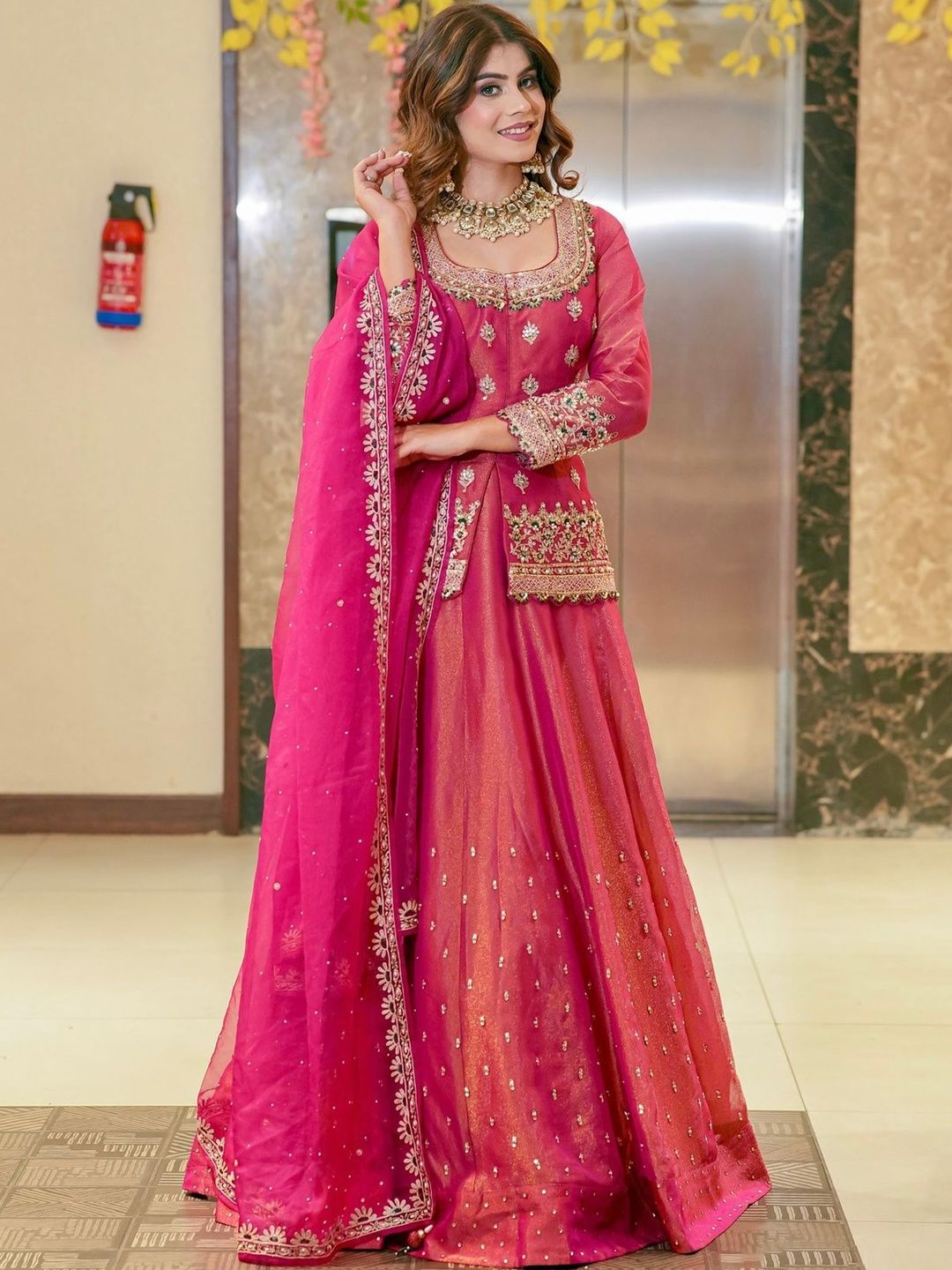 SIDDESHWARY FAB Embroidered Semi-Stitched Lehenga & Blouse With Dupatta