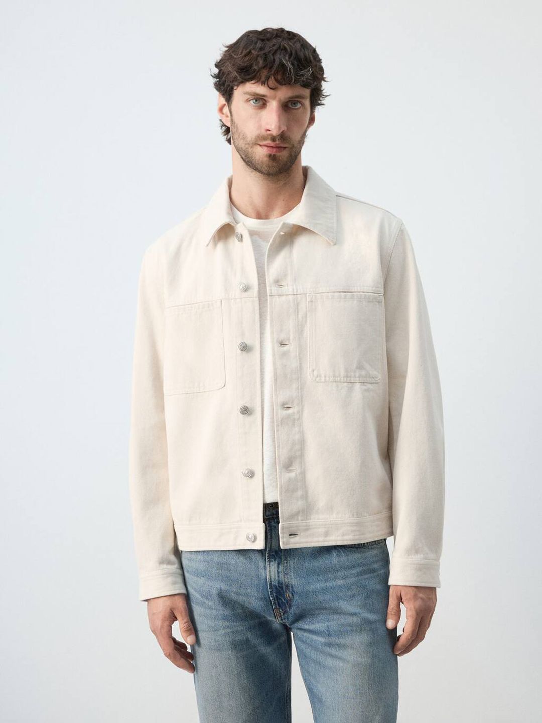 MANGO MAN Pure Cotton Denim Jacket