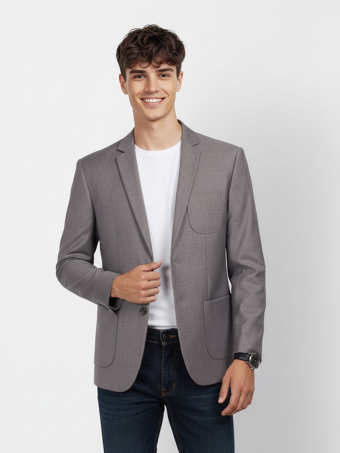 Mast & Harbour Mast & Harbour Notched Lapel Collar Single-Breasted Blazer