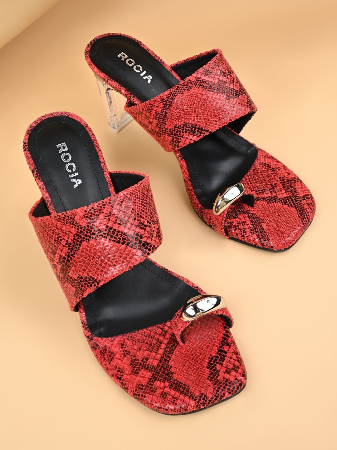 Textured Party Block Mules Rocia Textured Party Block Mules
