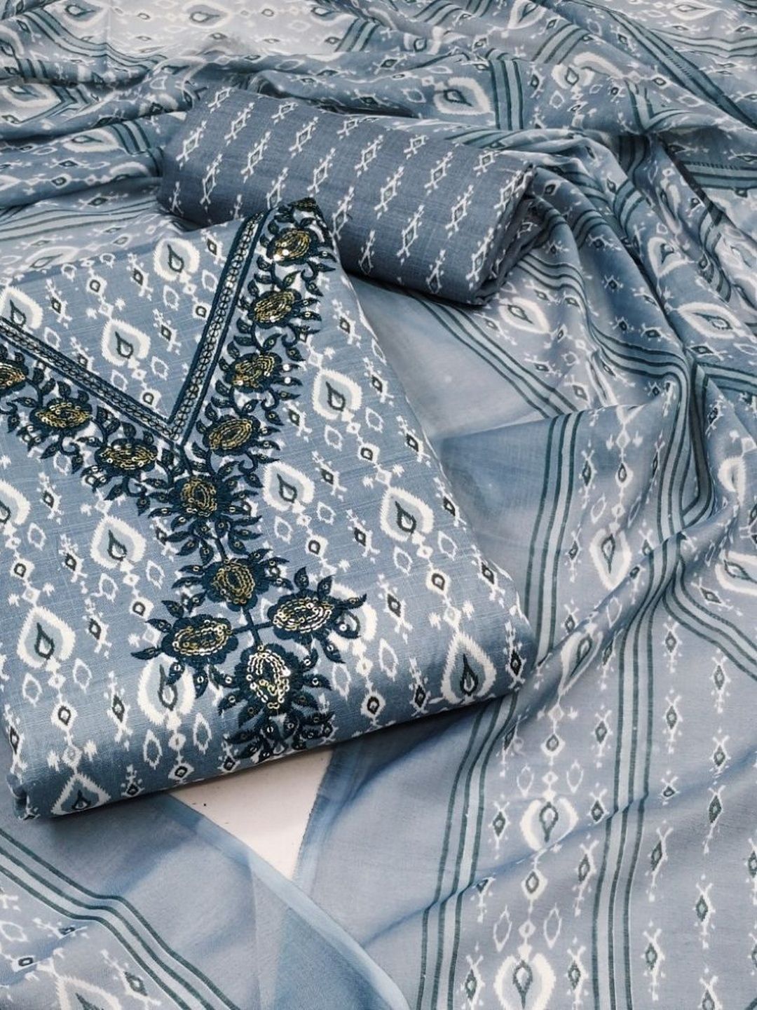 Dhaaga Ghar Printed Unstitched Dress Material
