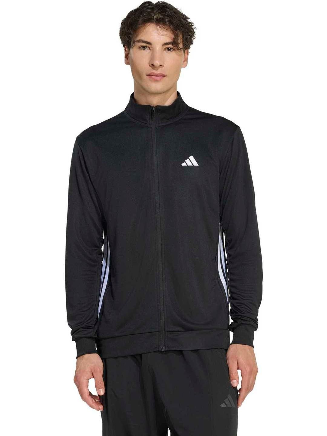 ADIDAS Men WORKOUT ESSENTIALS ALL-SET 3-STRIPES KNIT TRACK TOP