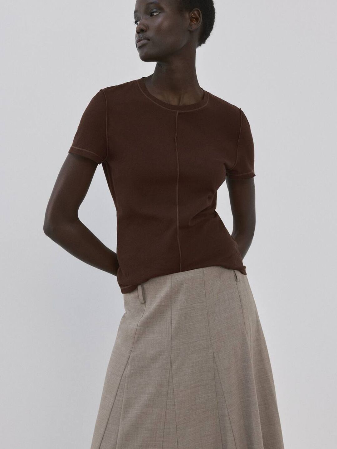 Raw Edge Pure Cotton T-shirt