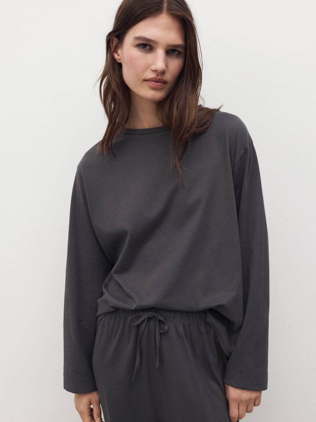 Mid-Rise Relaxed Fit Pure Cotton Lounge Pant