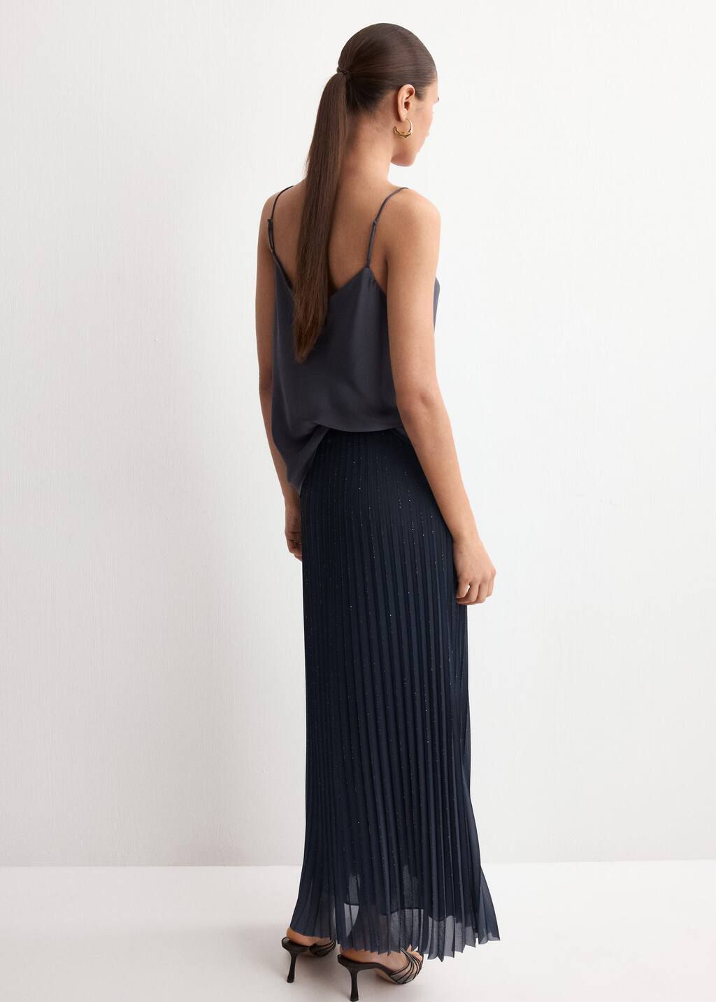 Accordion Pleated Maxi Skirt