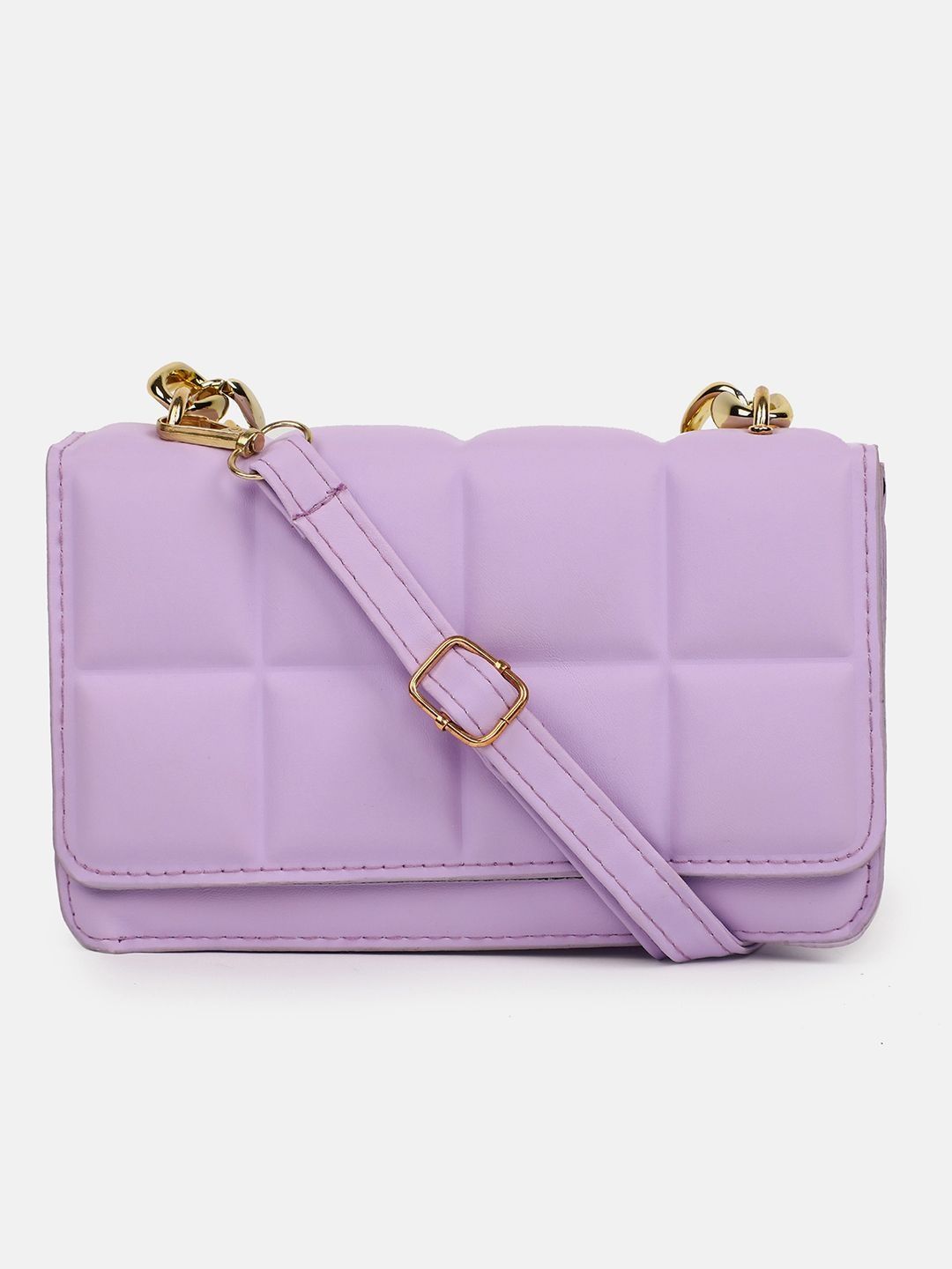 HAUTE SAUCE PU Structured Sling Bag with Quilted