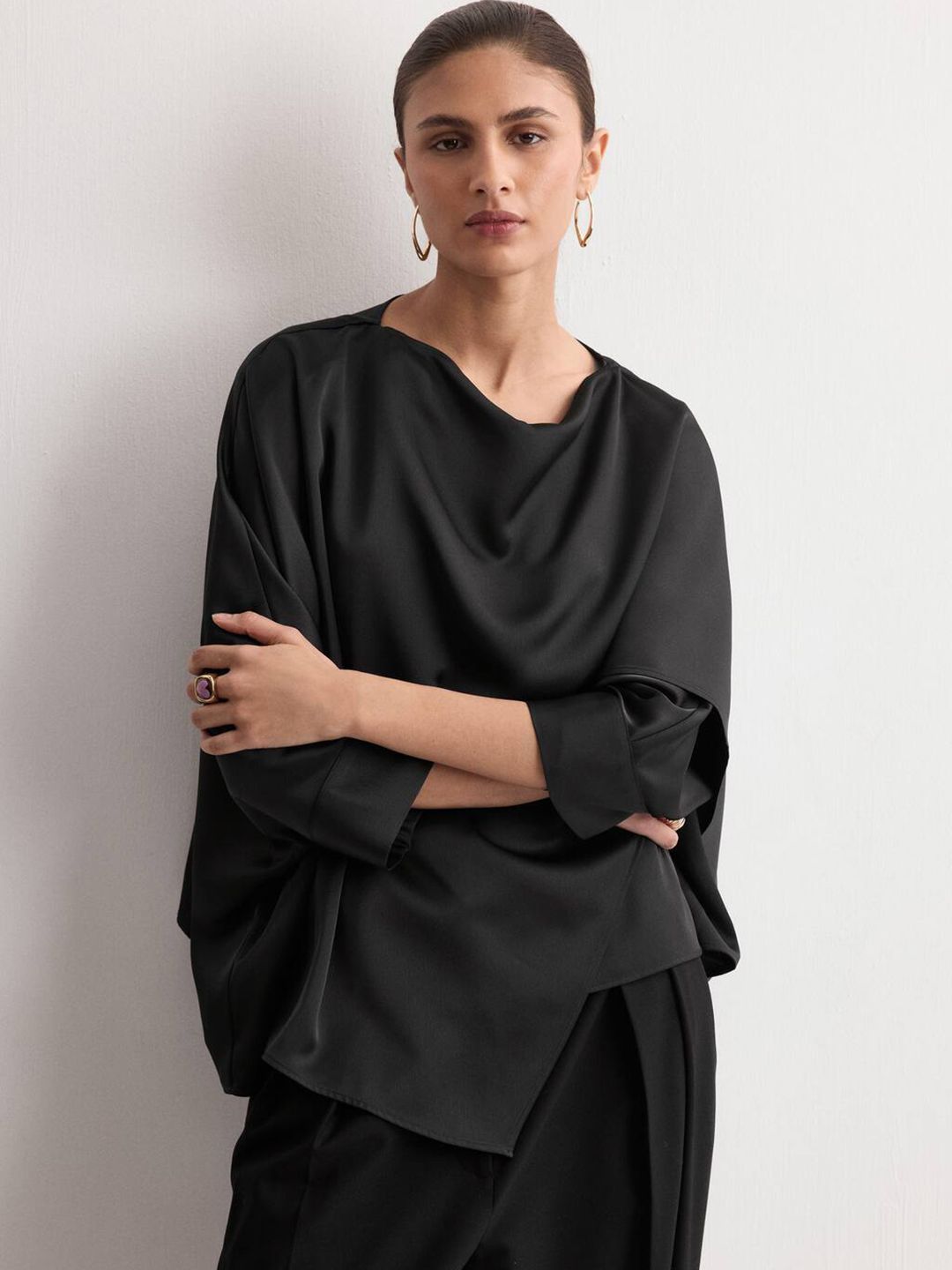Cowl Neck Cape Top