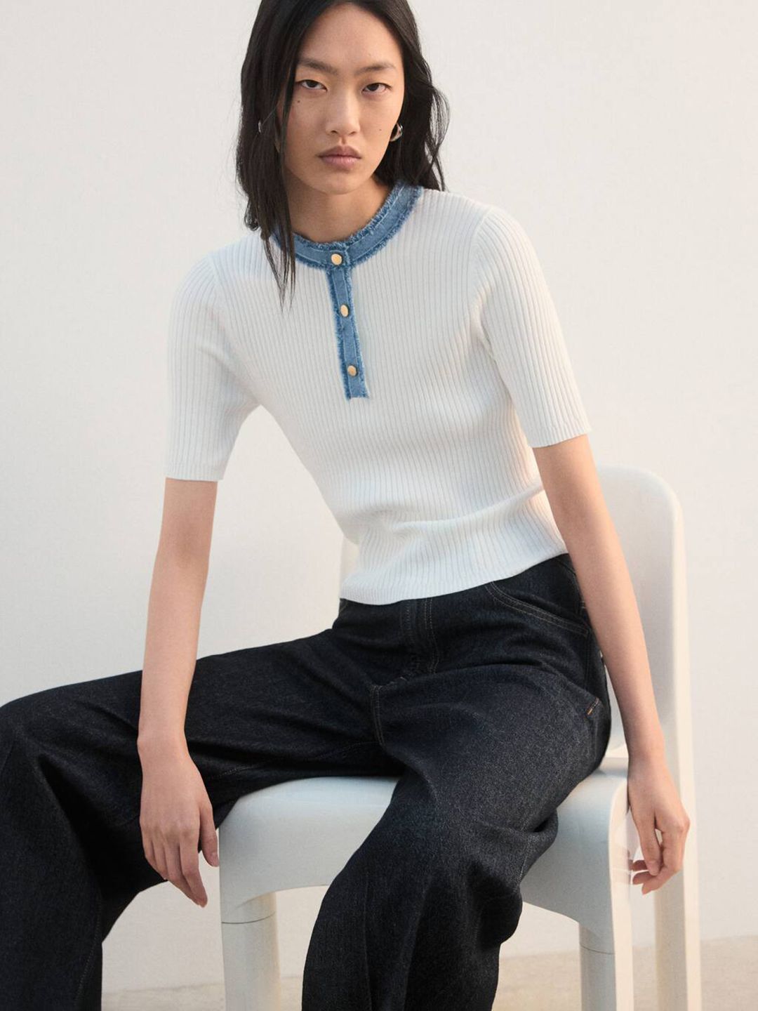 Ribbed Casual Top