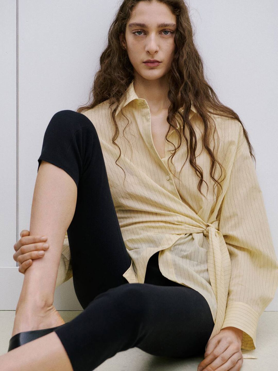 Striped Knot Detail Casual Shirt