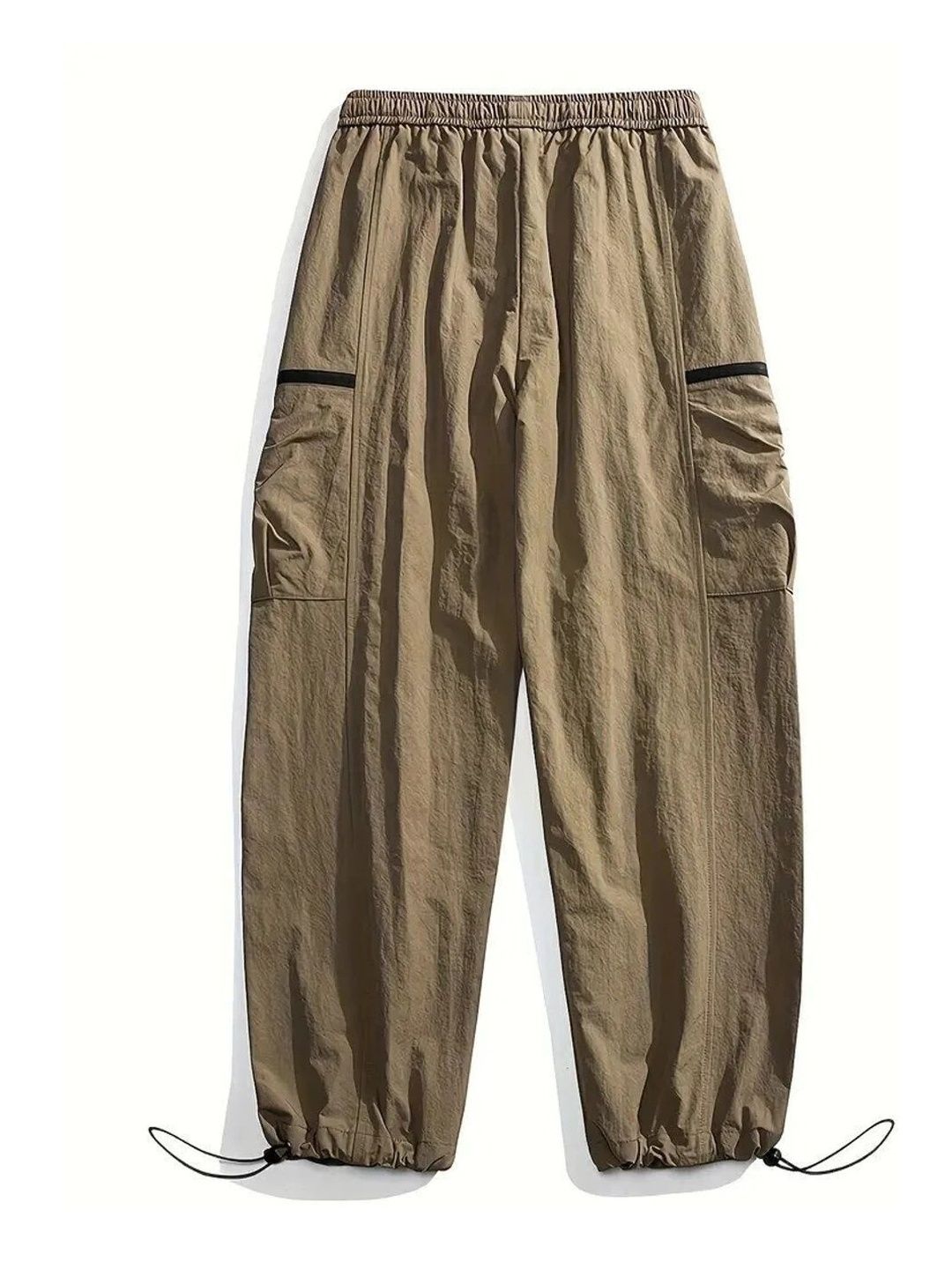 LRIPSOME Men Relaxed Loose Fit High-Rise Easy Wash Cargos Trousers