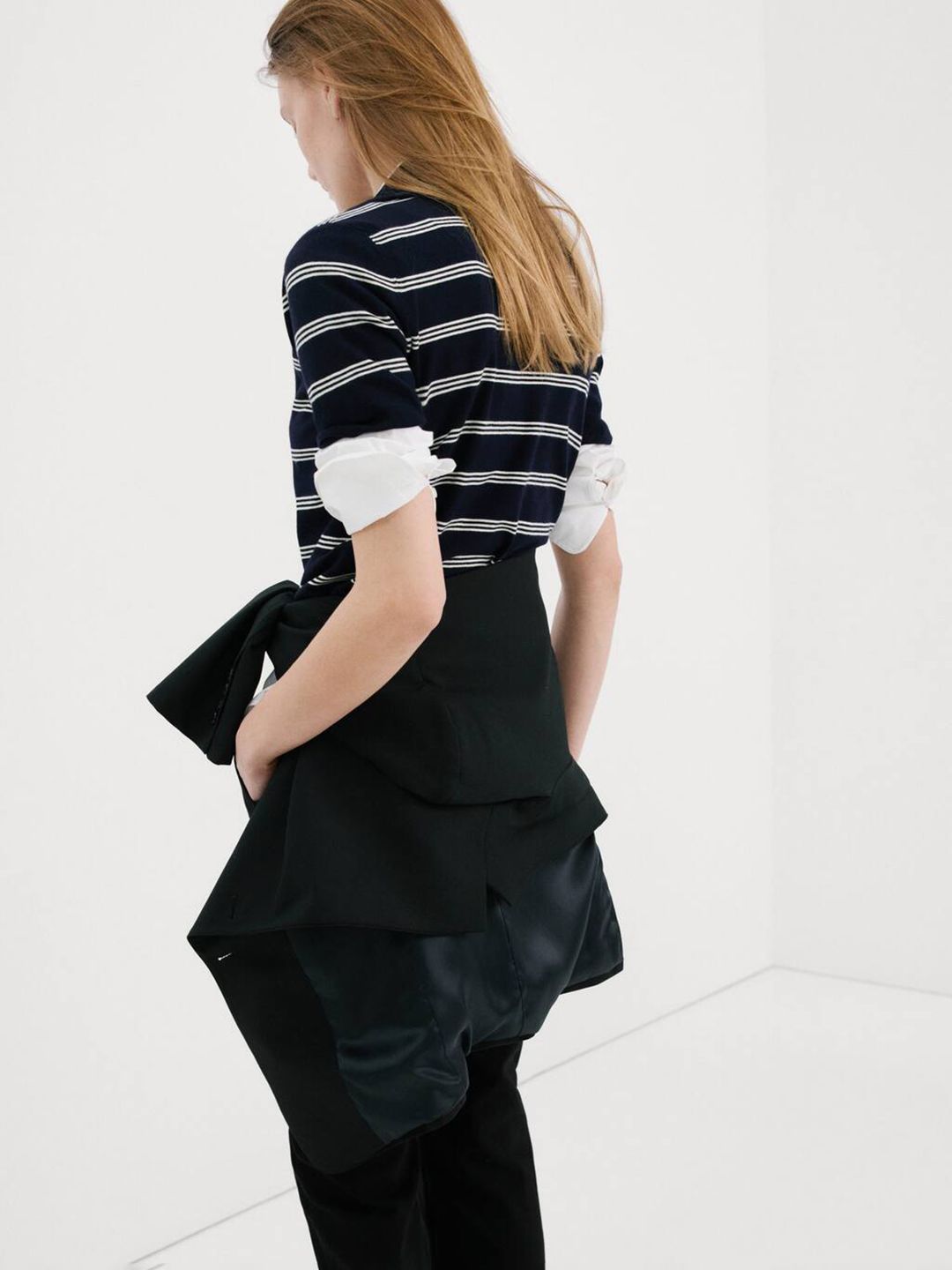 Striped Polo Collar T-shirt