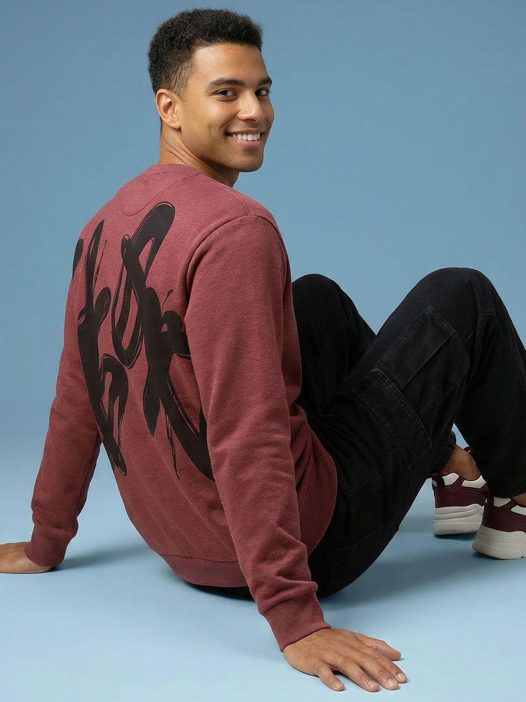 HERE&NOW Abstract Printed Sweatshirt