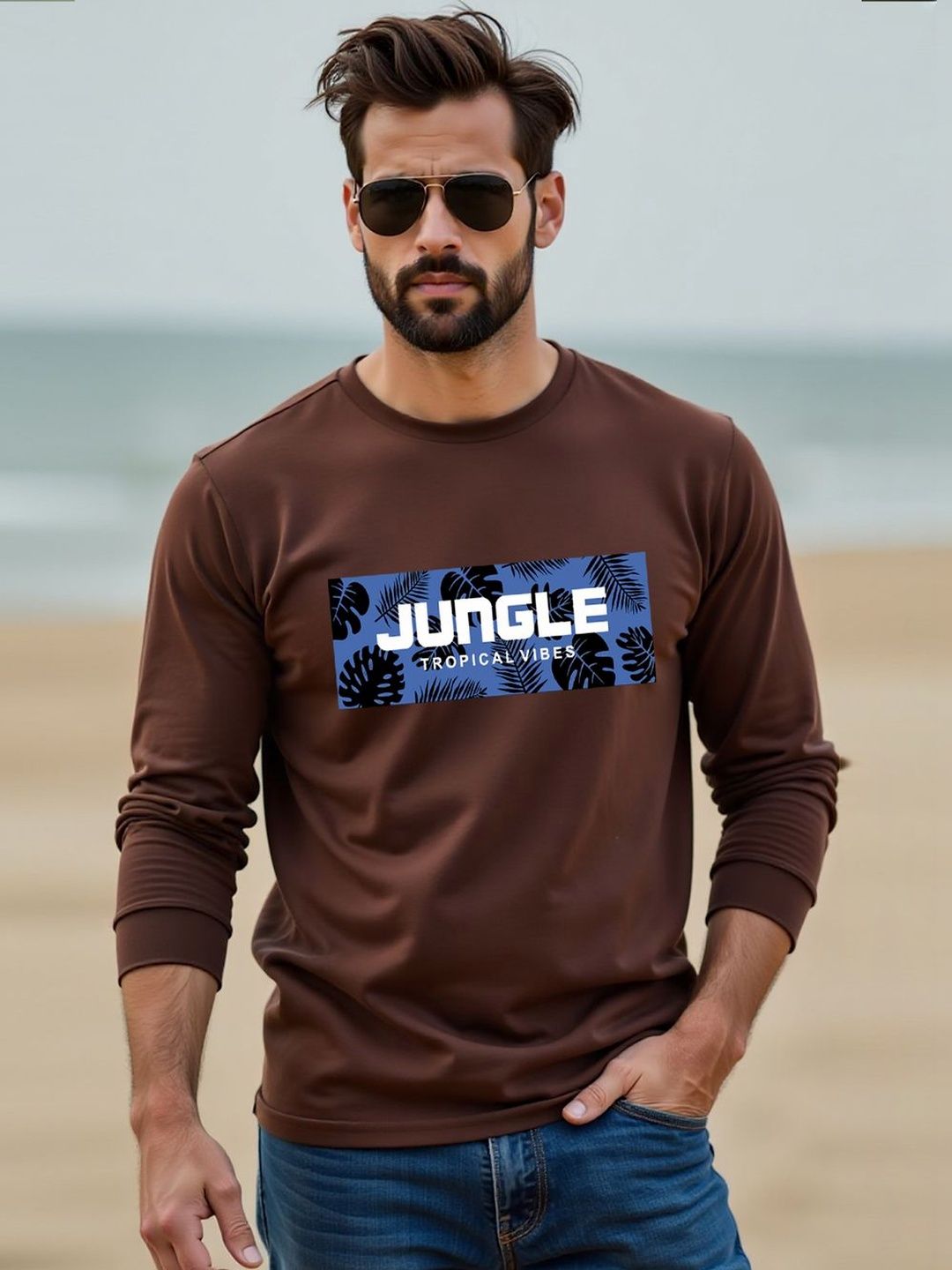 Moda Rapido Men Typography Printed Tropical T-shirt