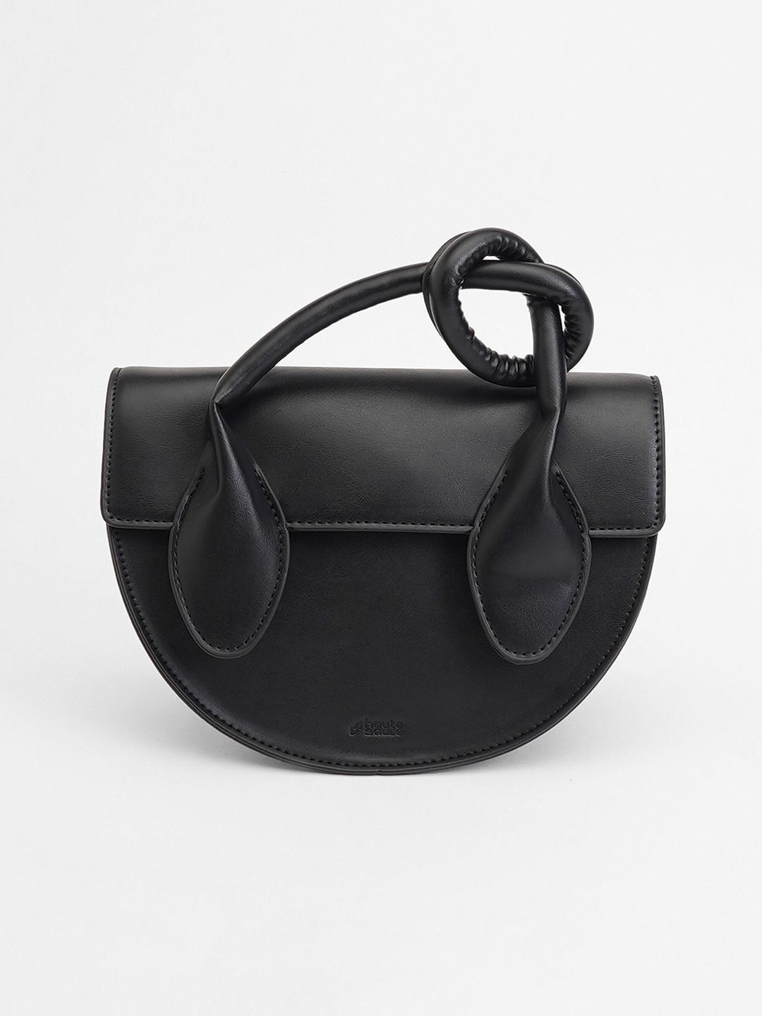 HAUTE SAUCE Leather Structured Handheld Bag