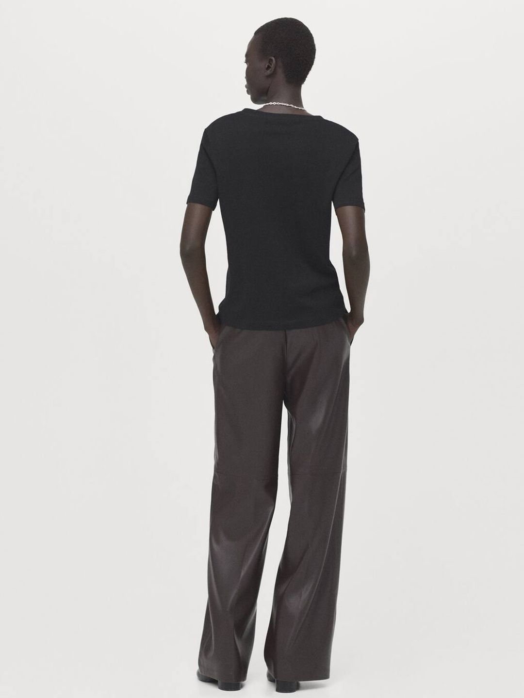 V-Neck Pure Cotton T-shirt