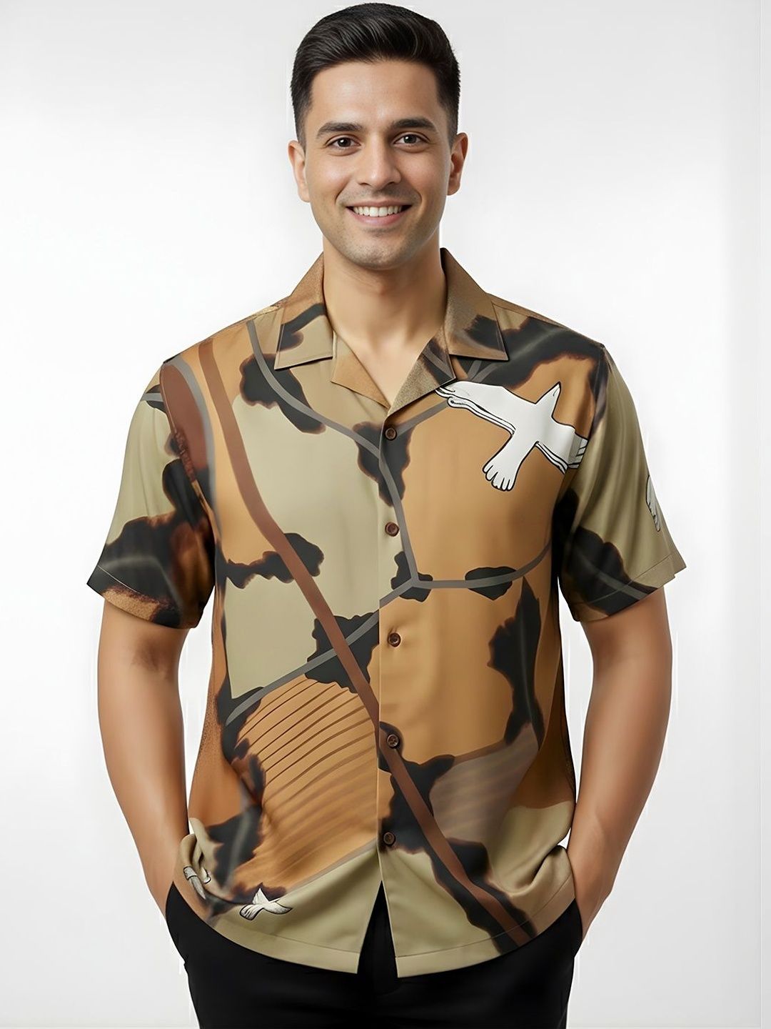 MyDesignation Men Relaxed Printed Casual Shirt