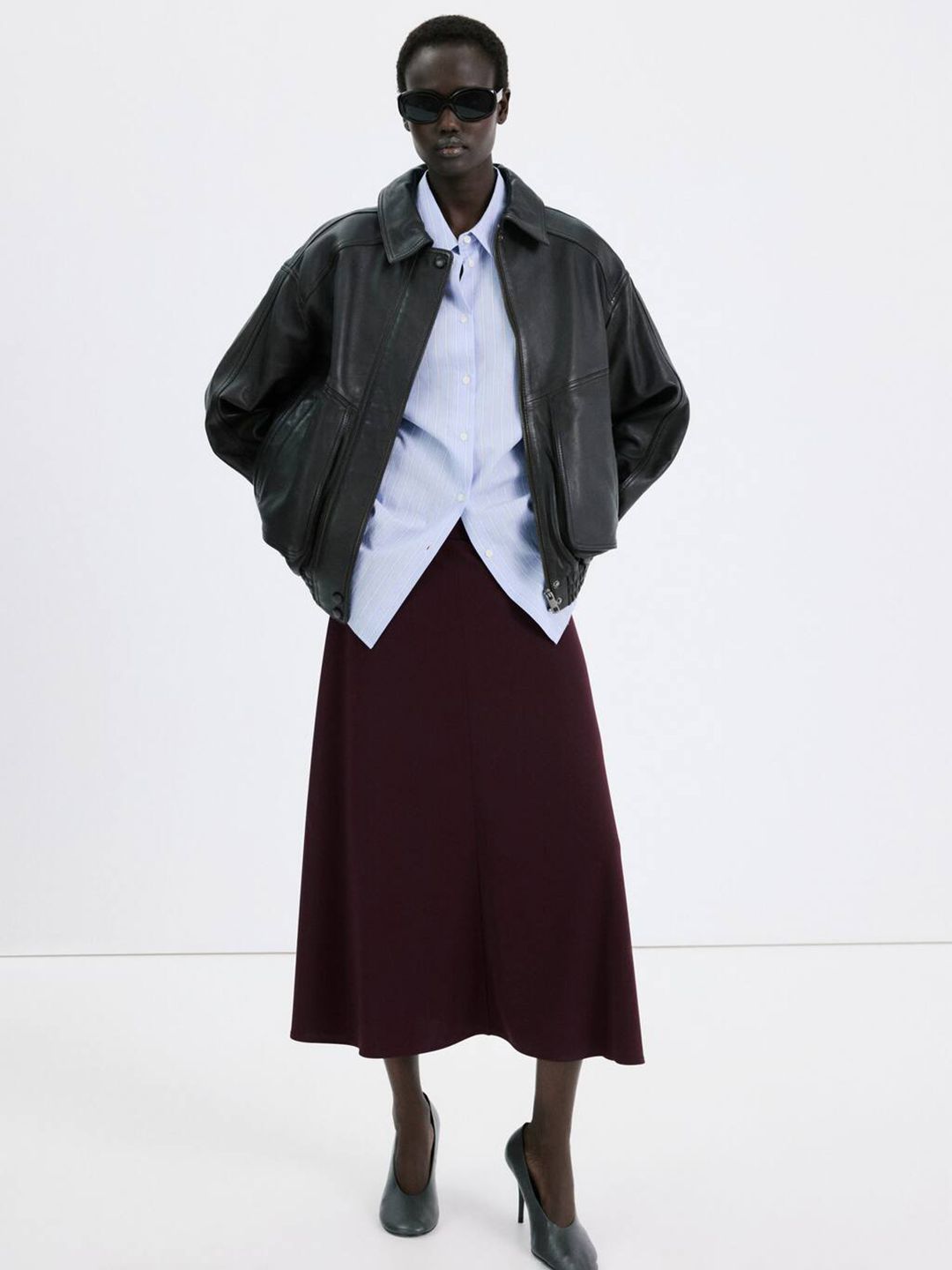 Midi A-Line Skirt