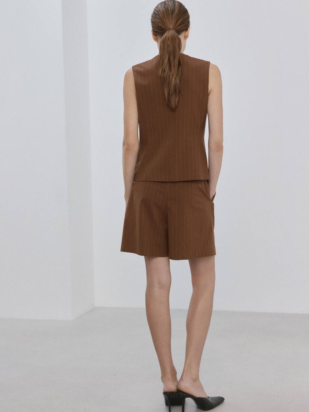 Striped V-Neck Waistcoat