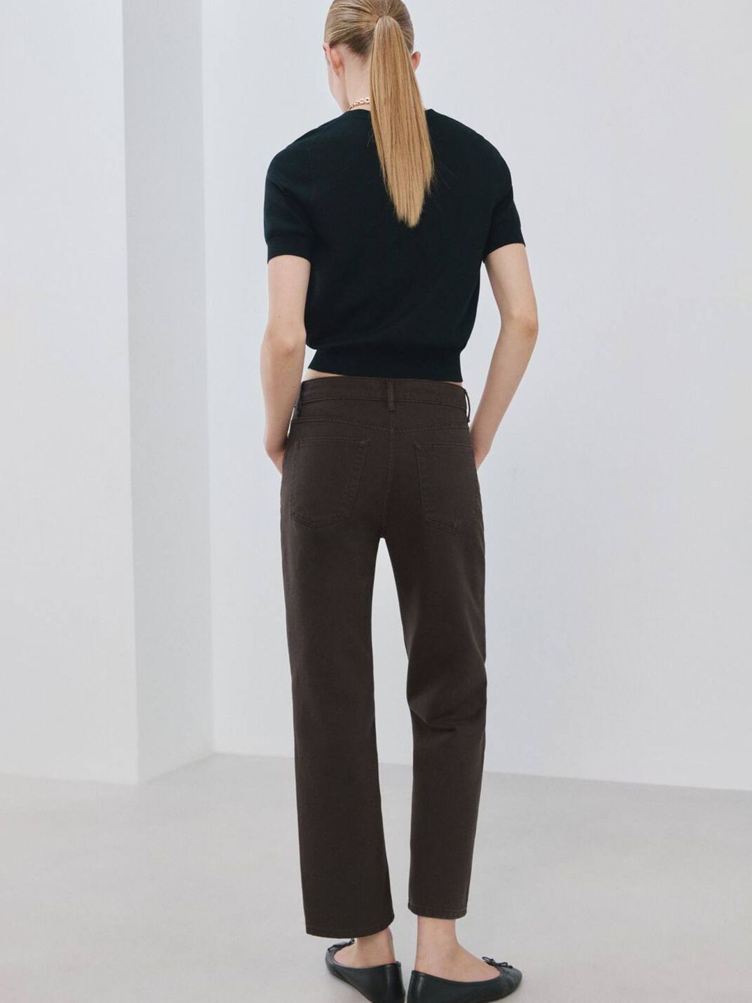 Straight Fit Mid-Rise Pure Cotton Jeans