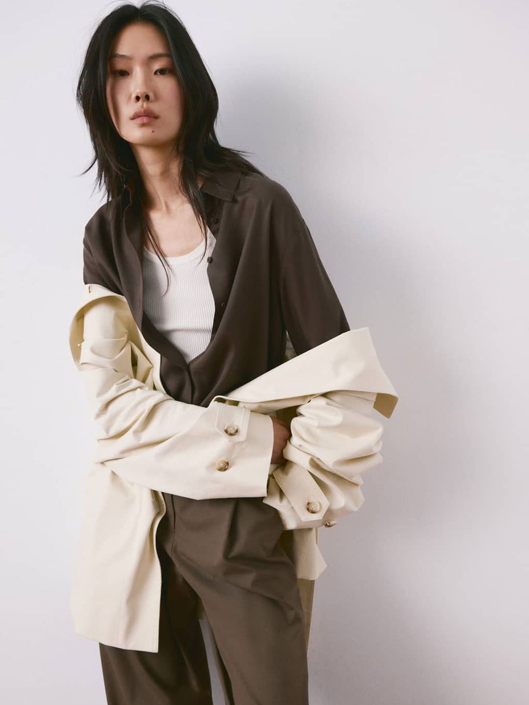 Spread Collar Casual Shirt