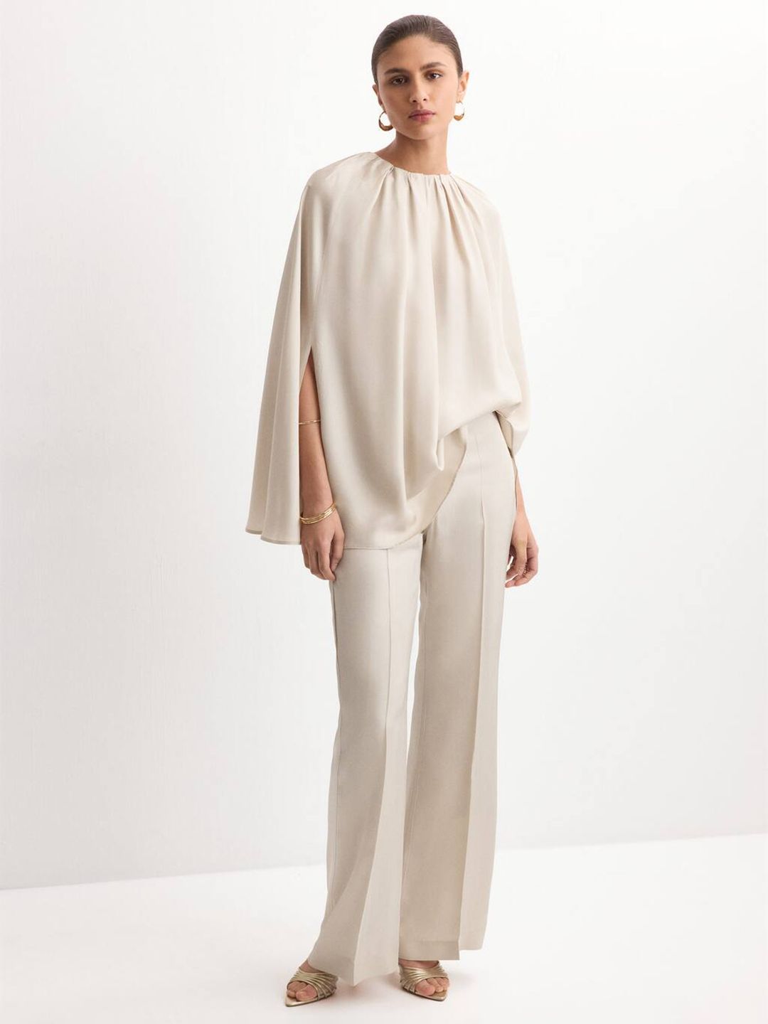 Gathered Cape Casual Top