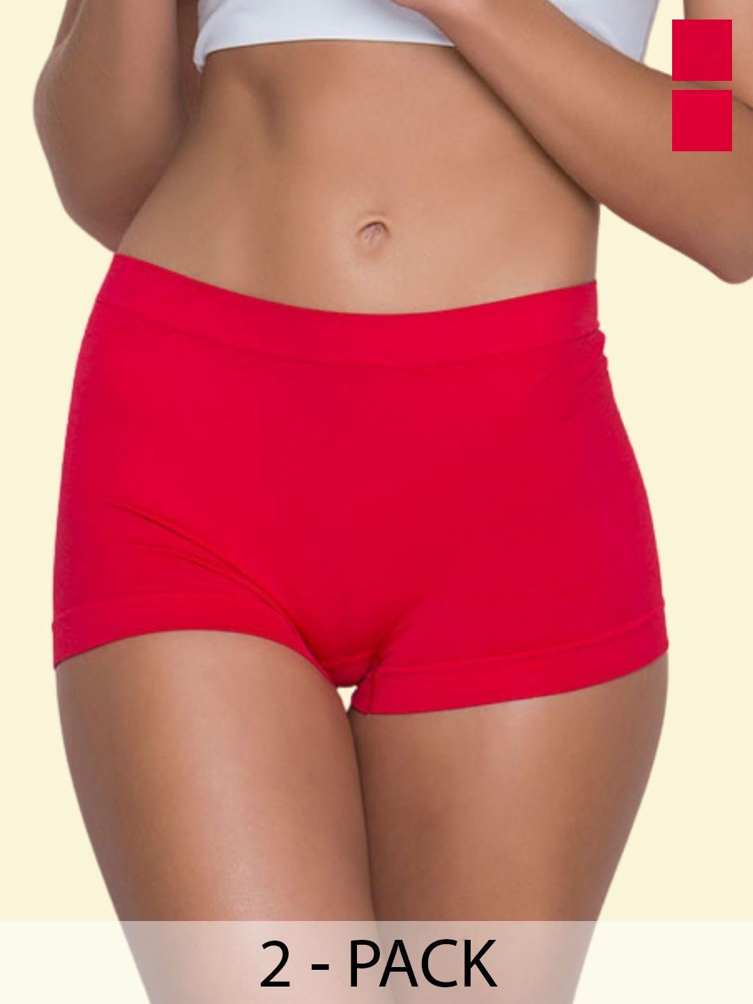 ZERJAMA Women Pack of 2 Anti Bacterial Boy Shorts