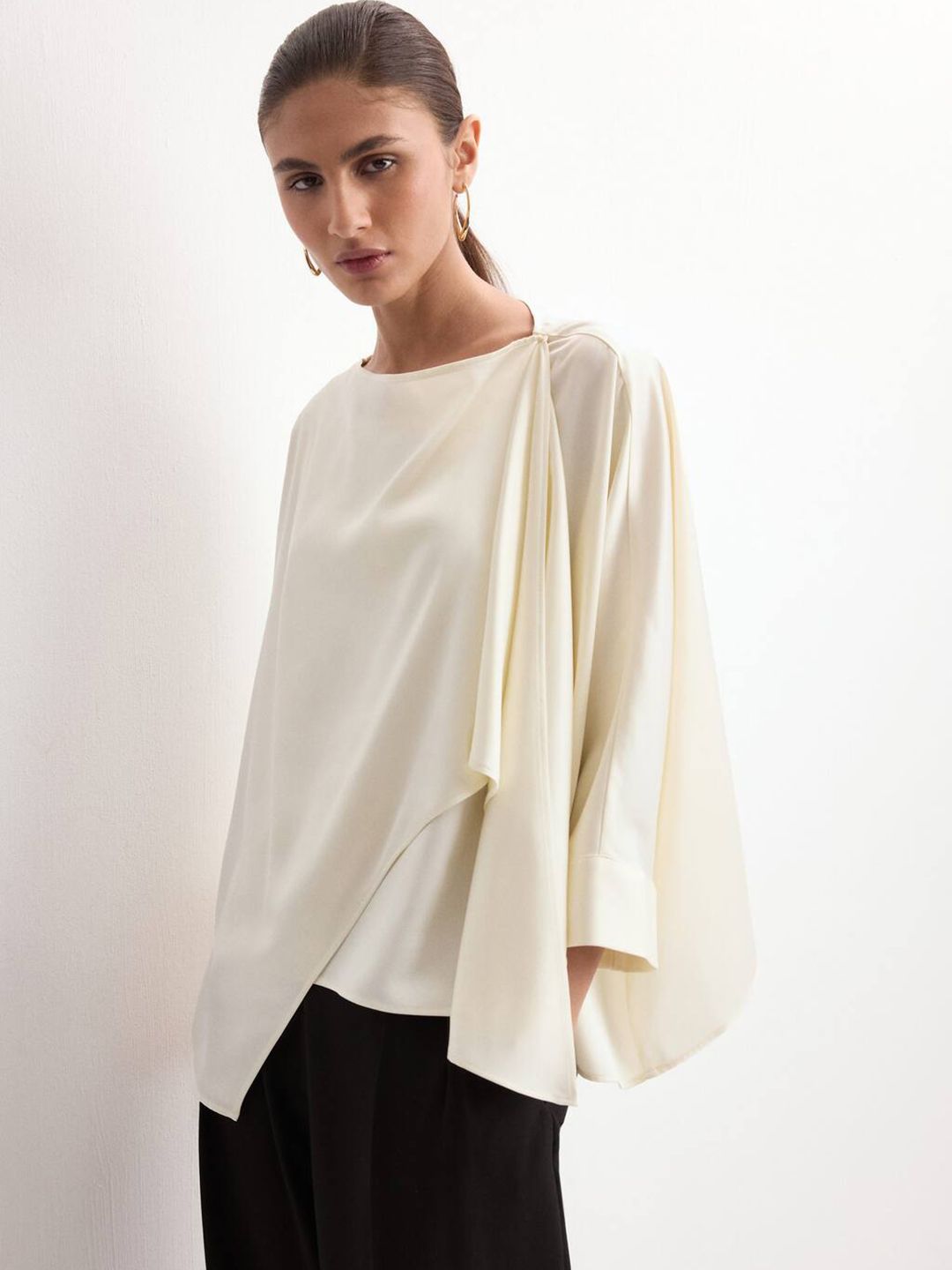 Layered Cuffed Sleeves Top