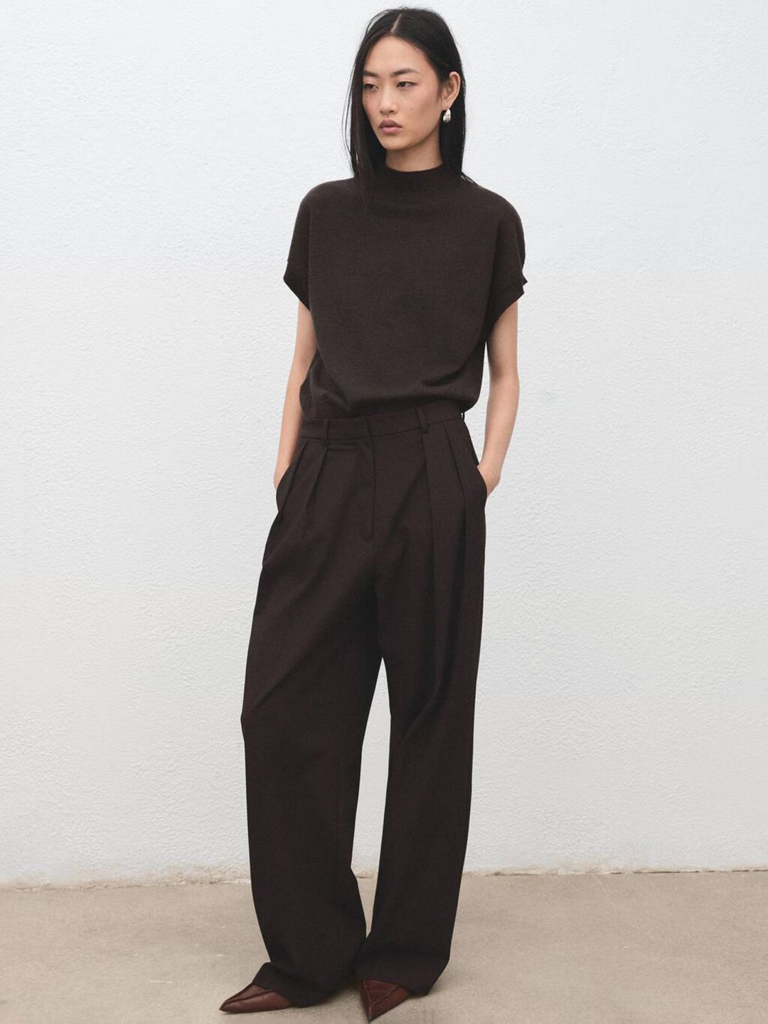 High Neck Knitted Casual Top