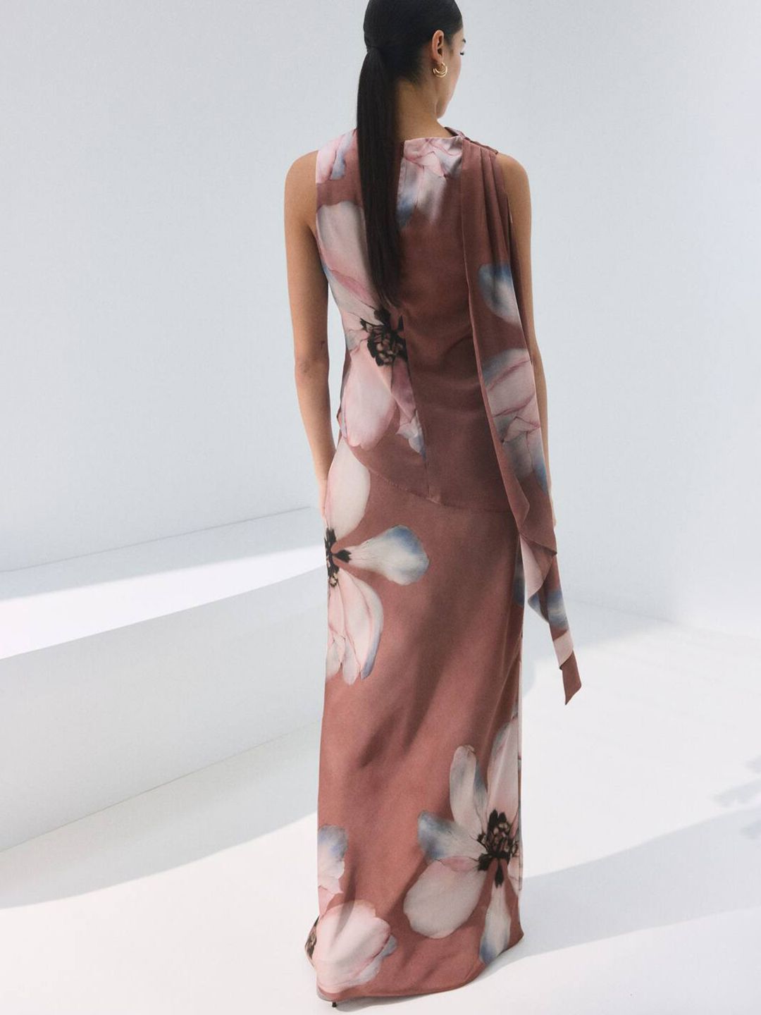 Floral Printed Maxi Straight Skirt