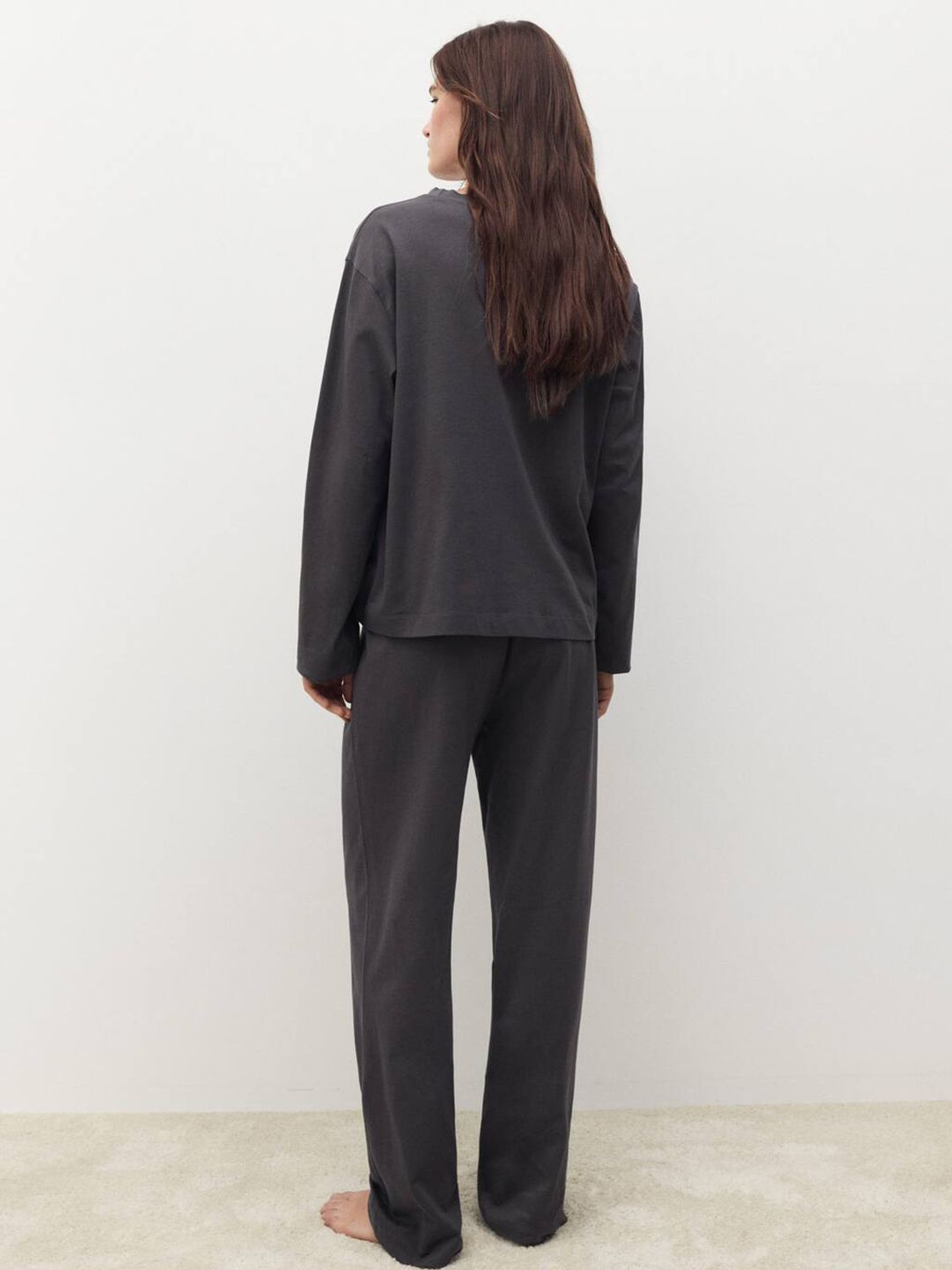 Mid-Rise Relaxed Fit Pure Cotton Lounge Pant