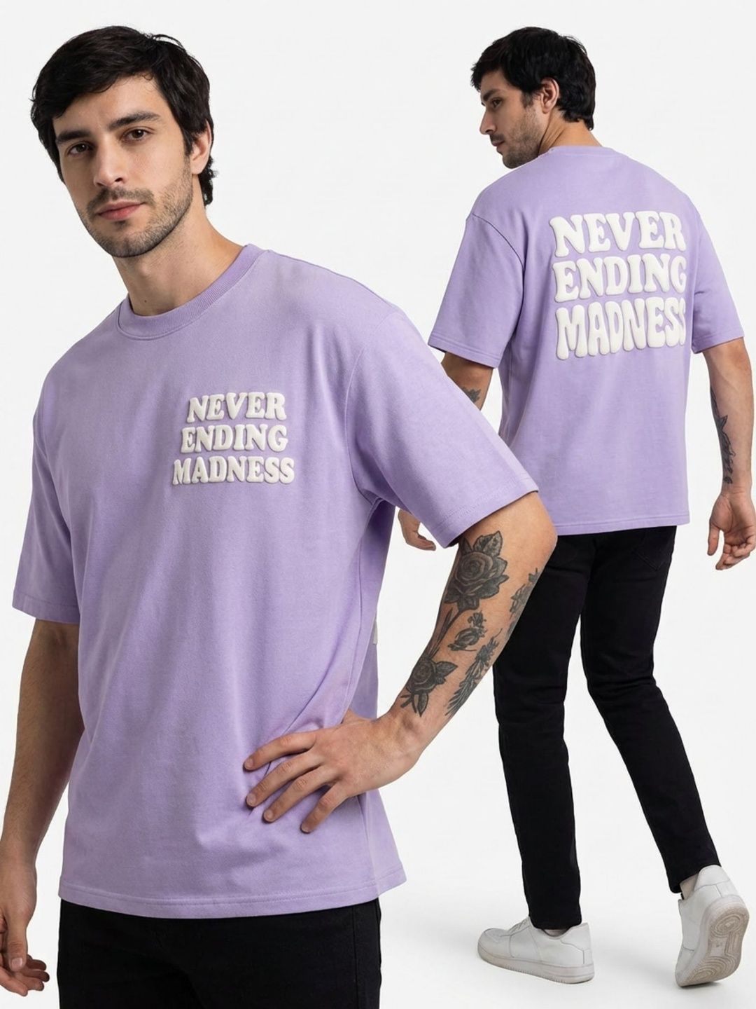TOXA Men Typography Printed Bio Finish T-shirt