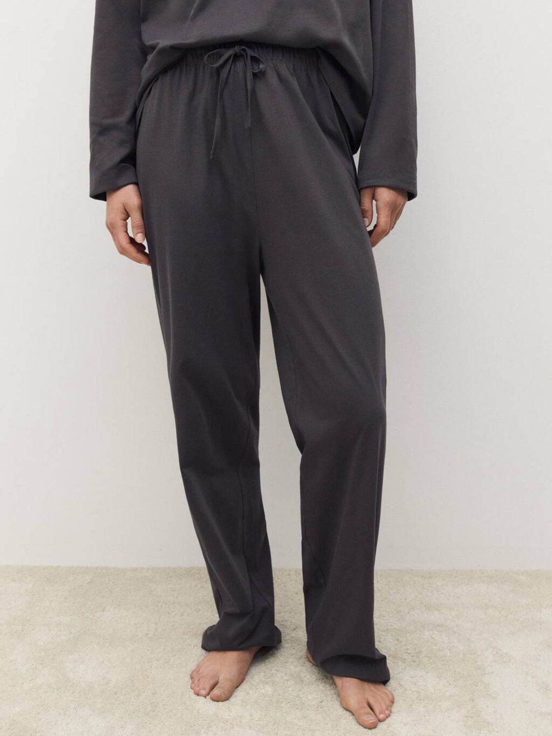 Mid-Rise Relaxed Fit Pure Cotton Lounge Pant