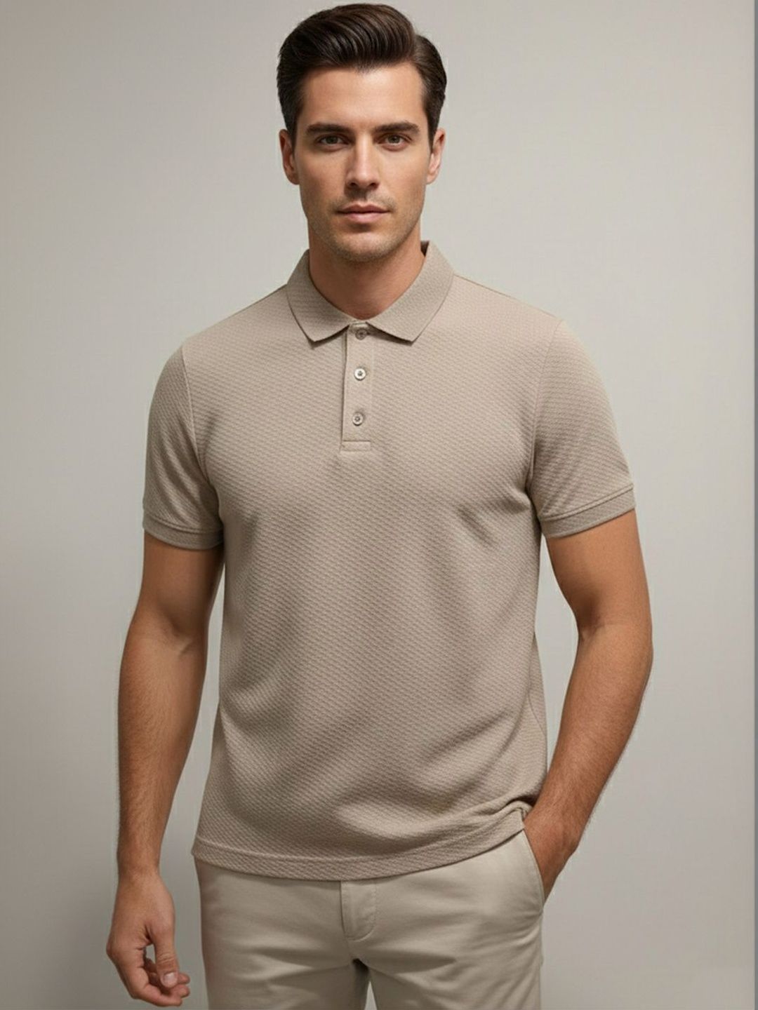 Moda Rapido Men Polo Collar T-shirt