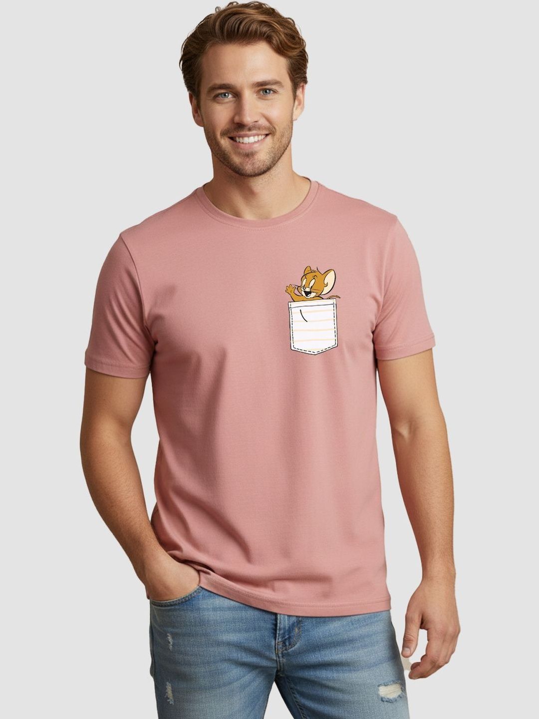 Greylongg Men Printed Pockets T-shirt