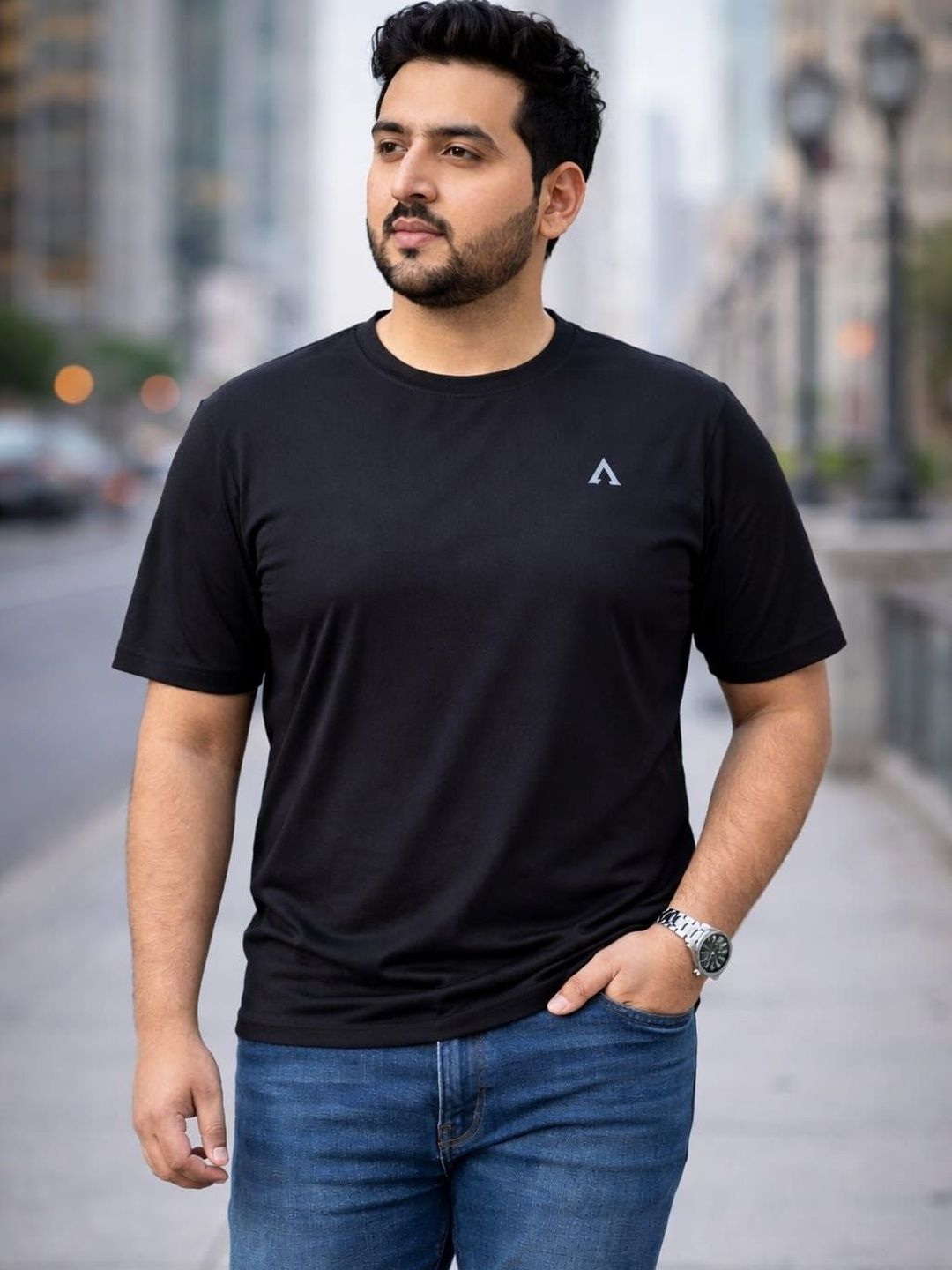 AUSTIVO Men Brand Logo Printed T-shirt