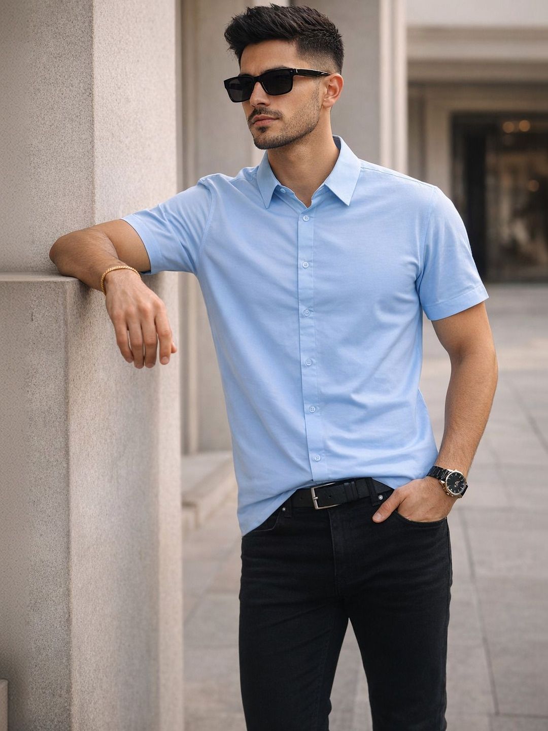 Parcel Yard Men Modern Casual Shirt