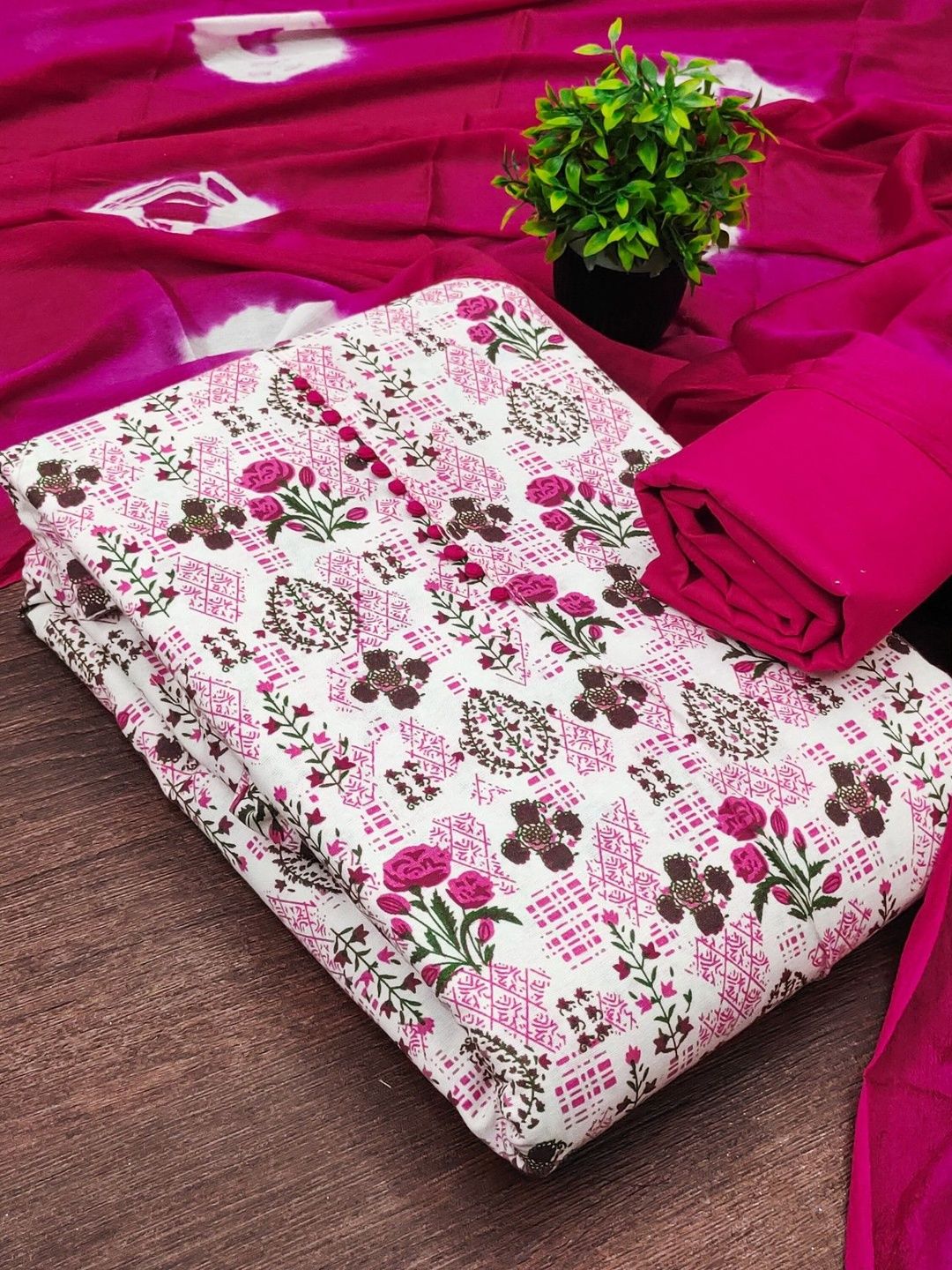 Dhaaga Ghar Printed Pure Cotton Unstitched Dress Material