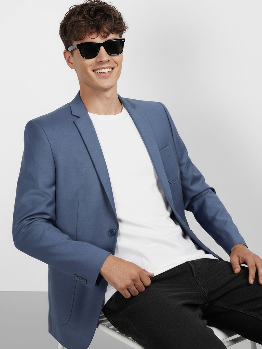 Mast & Harbour Notched Lapel Collar Single-Breasted Blazer