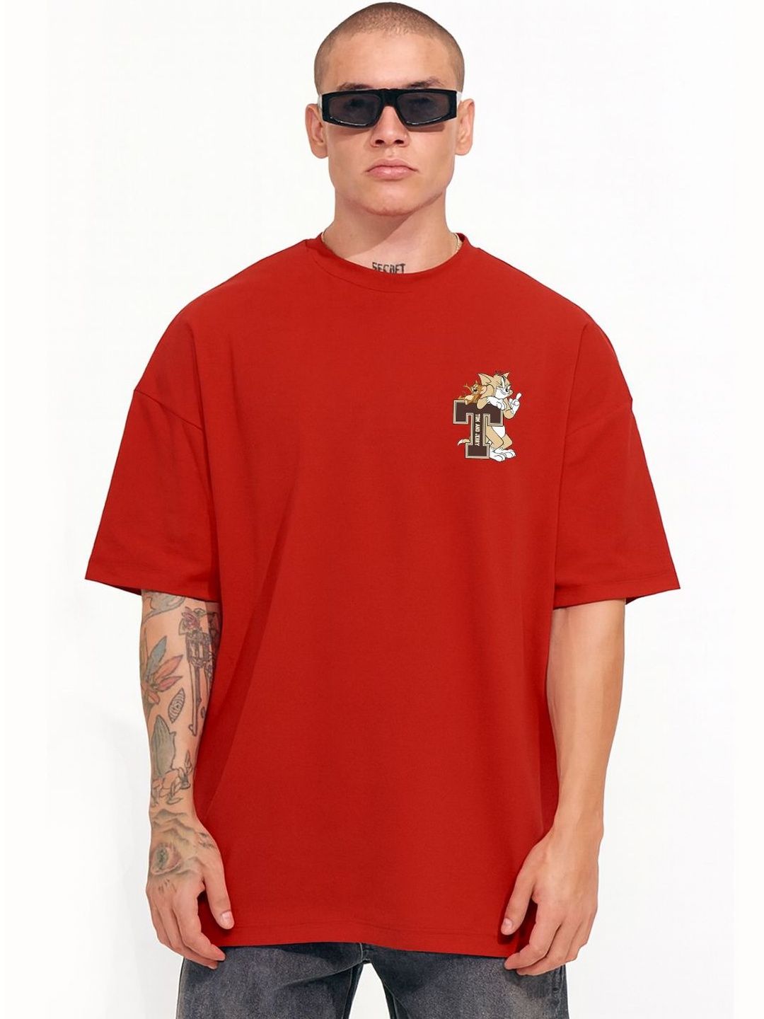 URBANPEAK Men Printed Drop-Shoulder Sleeves T-shirt