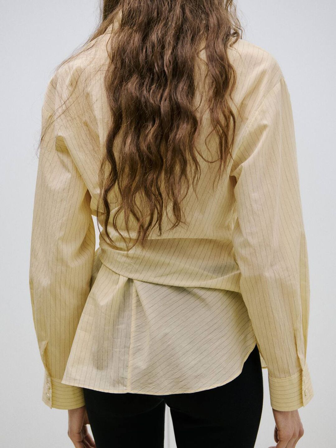 Striped Knot Detail Casual Shirt