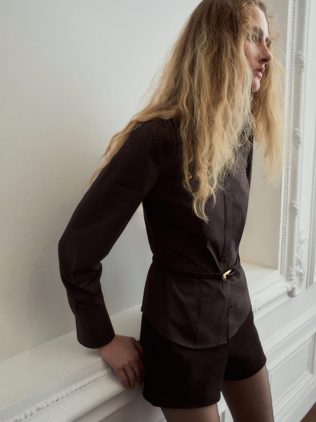 Spread Collar Casual Shirt