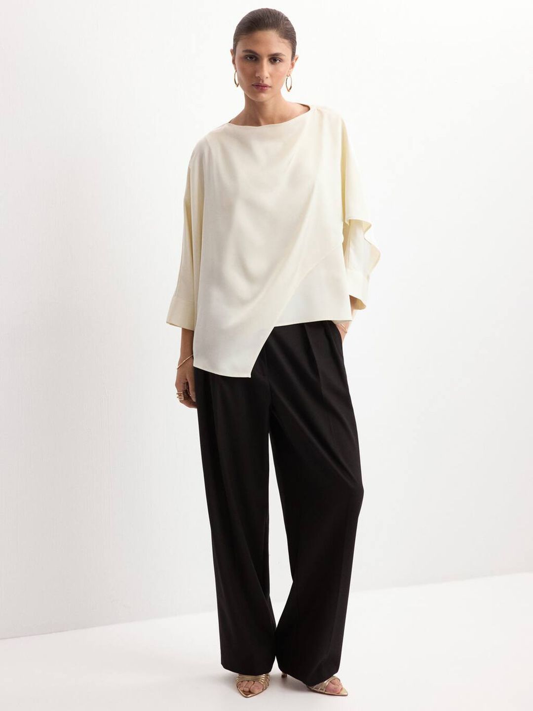Layered Cuffed Sleeves Top