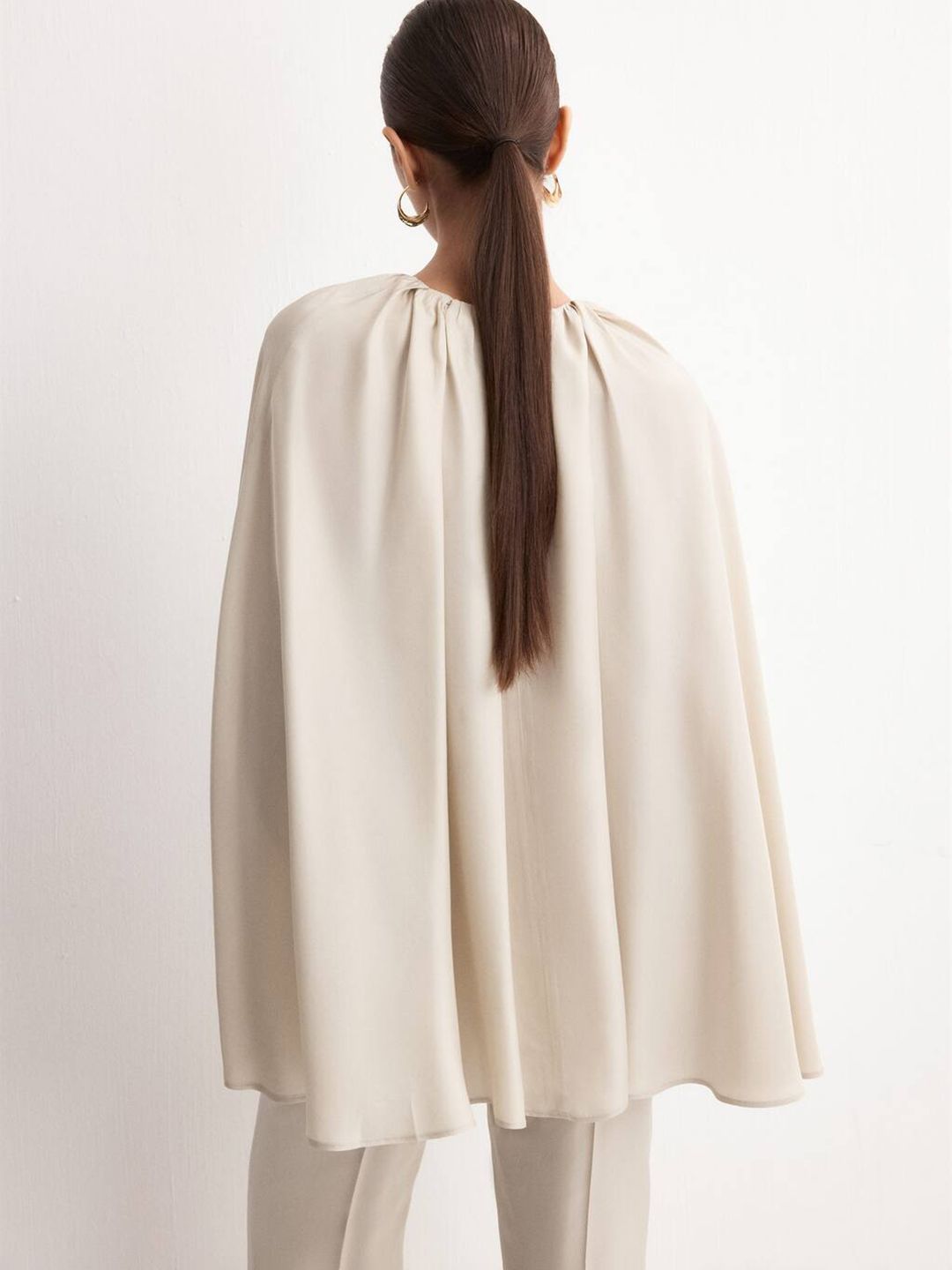 Gathered Cape Casual Top