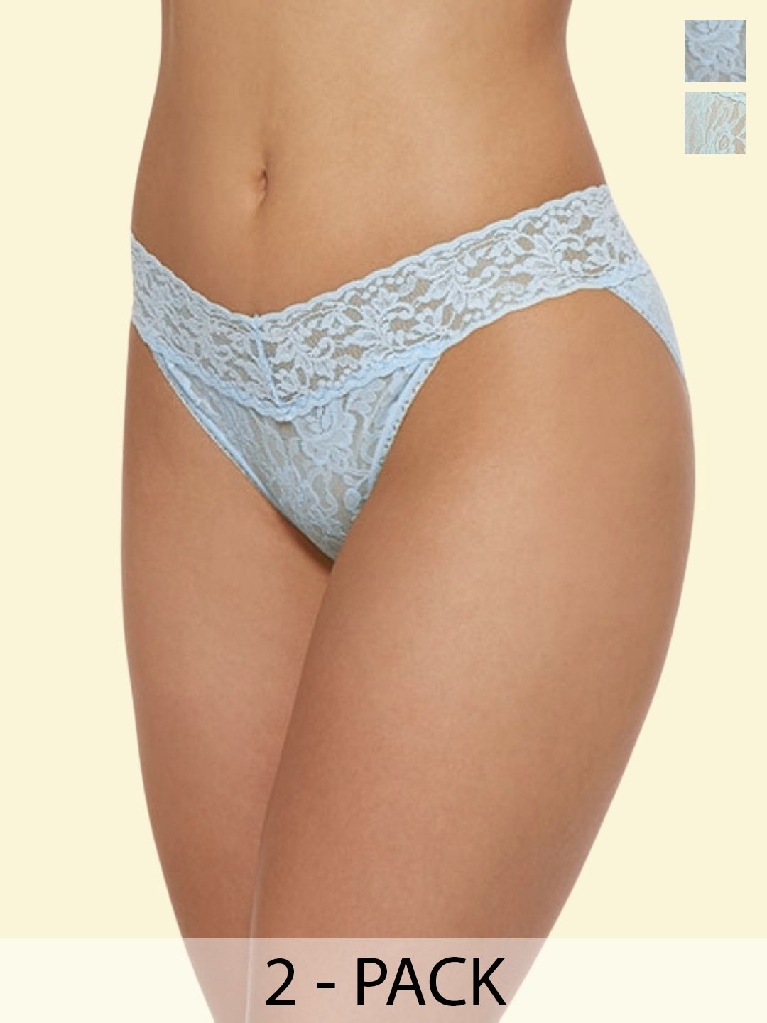 ZERJAMA Women Pack of 2 Printed Anti Bacterial Lace Core