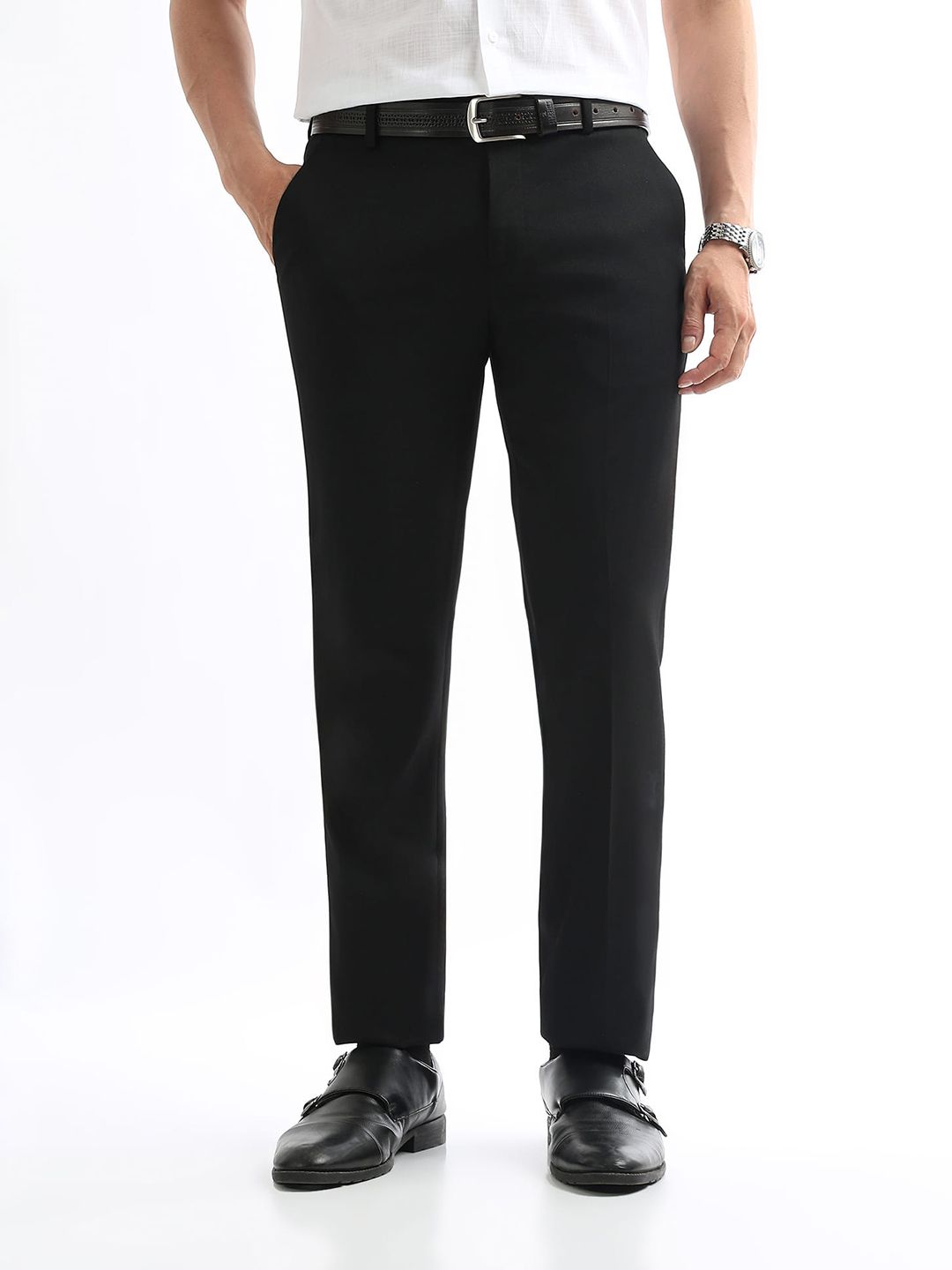 Arrow Men Hudson Tailored Fit Formal Trousers