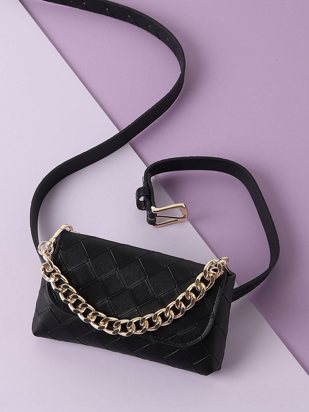 HAUTE SAUCE Textured PU Sling Bag