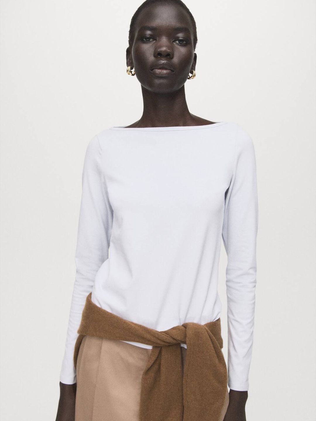 Boat Neck Long Sleeves T-shirt